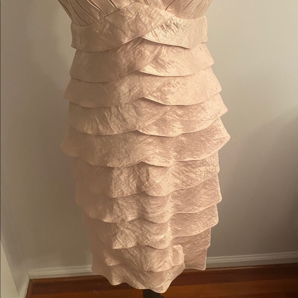 Adrianna Papell size 4 blush colored cocktail dress - Picture 3 of 10